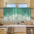 thumbnail image 2 of Yayeee Kitchen Curtains Tier Set of 2 Light Filtering 57"x24" Over Sink Window Panels, Green and White Pattern, 2 of 7