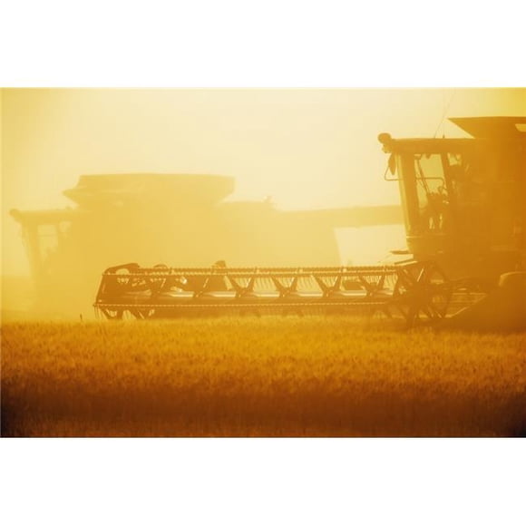 Posterazzi DPI12254865LARGE Paplow Harvesting Company Custom Combines A Wheat Field Near Ray - North Dakota United States of America Poster Print - 38 x 24 in. - Large