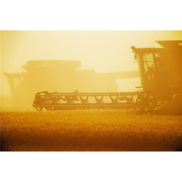 Posterazzi DPI12254865LARGE Paplow Harvesting Company Custom Combines A Wheat Field Near Ray - North Dakota United States of America Poster Print - 38 x 24 in. - Large