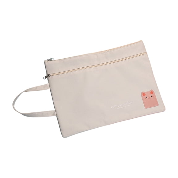 A4 File Bag, Document Organizer with Zipper and Handle, Waterproof File Folder for School Office, Oxford Cloth Document Holder for Papers Storage