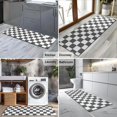 thumbnail image 2 of Gray and White Checkerboard Checkered Pattern Kitchen Rug Mat,Kitchen Runner Rugs Non Skid Washable,Decorative Kitchen Floor Mats for Kitchen,Sink,Laundry,17"X47", 2 of 5