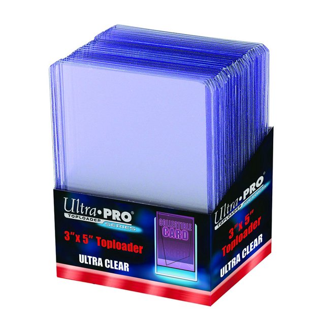Card Toploader Ultra Pro, PVC rígido de alto impacto, 3 x 5 quilates, 25 quilates