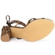 thumbnail image 5 of Sandalias De Tacón Alto De Bloque Dedo Abierto Con Cordones Para Mujer Leopardo 41, 5 of 6