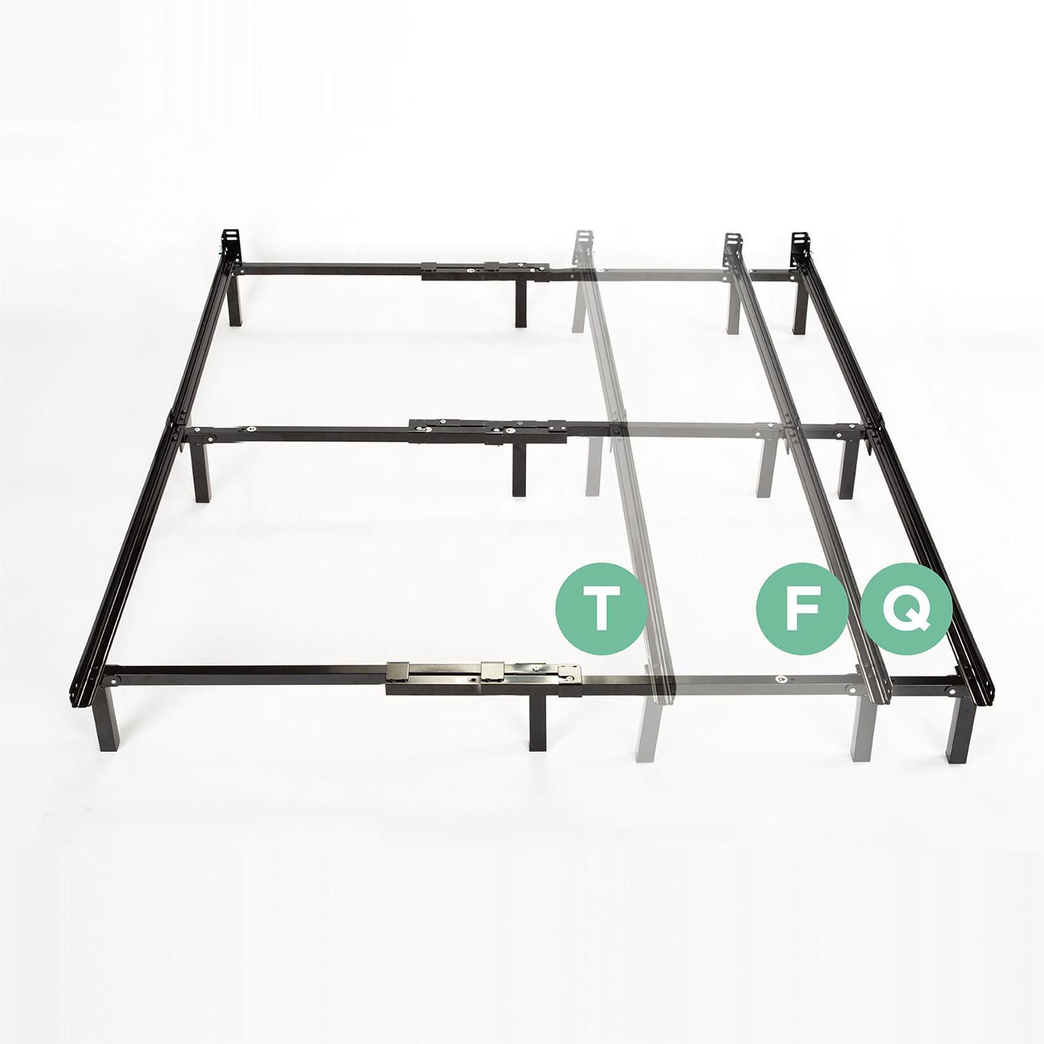 Zinus Compack 9-Leg Support Black Bed Frame, for Box Spring &amp; Mattress ...