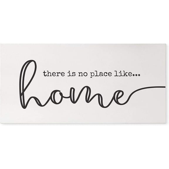 There Is No Place Like Home Wood Wall Sign 11x22