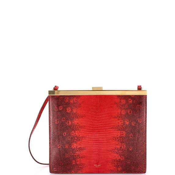 Pre-Owned Clasp Crossbody Bag Lizard Mini By Rebag