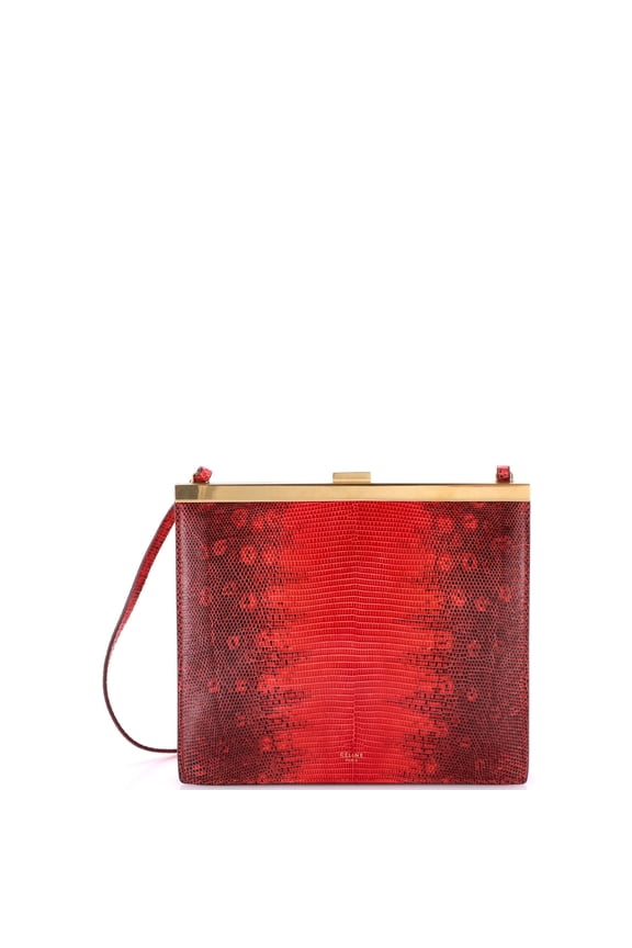 Pre-Owned Clasp Crossbody Bag Lizard Mini By Rebag