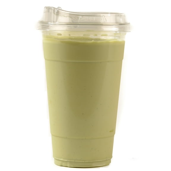 [25 PACK] 24 oz Cups | Iced Coffee Go Cups and Sip Through Lids | Cold Smoothie | Plastic Cups with Sip Through Lids | Clear Plastic Disposable Pet Cups | Ideal for Parfait, Juice, Soda, Party Cups