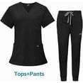 thumbnail image 2 of Medical Uniform Scrubs Top and Pants, Scrub Sets Women's, 2 of 4