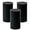 Black, variant on NeoMart - Dripless Unscented Pillar Candles, Set of 3 Hand Poured Purple Pillar Candles, Solid Color Non-Scented Candles for Home Decor, Premium Wax, 80 Hr Burn Time, 3x6 Inch