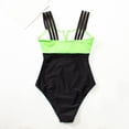 thumbnail image 5 of Aayomet Bathing Suit for Women Neck Cut Out Shorts 1Piece Swimsuit (Green, M), 5 of 5