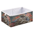 thumbnail image 2 of Storage Basket Foldable Open Organizers for Clothes Toys Books15.75x10.63x6.96in Soldier Skull and Flowers, 2 of 8