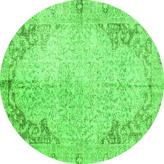 Ahgly Company Indoor Round Persian Green Traditional Area Rugs, 6' Round
