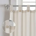 thumbnail image 3 of Shininglove Linen Bedroom Curtains 45inch Kitchen Window Curtain Panels, 2 Pcs, 3 of 7