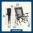 thumbnail image 5 of GCI Outdoor RoadTrip Rocker Foldable Rocking Camp Chair, Dark Charcoal, 5 of 9