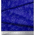 thumbnail image 3 of Soimoi Blue Cotton Duck Fabric Leaves Leaves Decor Fabric Printed Yard 42 Inch Wide, 3 of 3