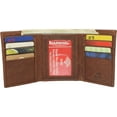 thumbnail image 2 of Deer Men's RFID Blocking Real Leather Bifold Trifold Wallet Trifold, 2 of 8