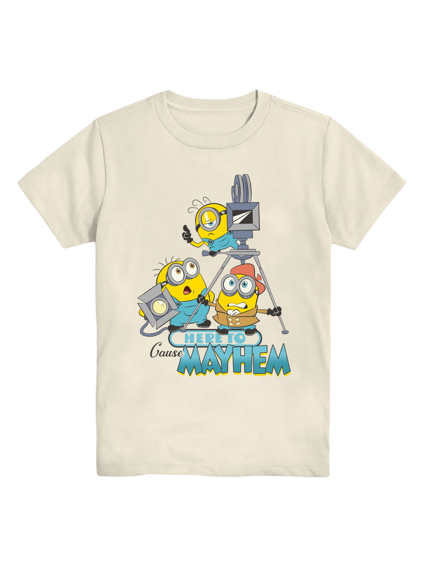 Dispicable Me Boys' Graphic Tee with Short Sleeves, Minion Mayhem, Sizes 4-18