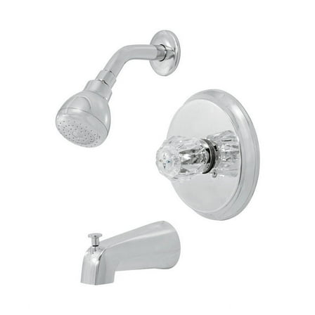 OakBrook Essentials One Handle Tub and Shower Faucet, Chrome