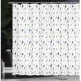 thumbnail image 3 of Ambesonne Scandinavian Shower Curtain, Blossoming Blue Tulips, 69"Wx84"L, Olive Green Blue Grey, 3 of 4