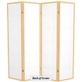 thumbnail image 7 of Red Lantern 6 ft. Tall Double Cross Shoji Screen - Natural - 4 Panels, 7 of 7