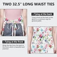 thumbnail image 6 of Pioneer Flower Floral Print Pattern Apron-Garden Aprons for Women with Pockets-Cotton Linen Waterproof Kitchen Cooking Gardening Aprons Adjustable for Kitchen,Cooking,BBQ and Salon 33x27 Inch, 6 of 7