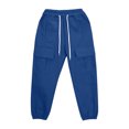 thumbnail image 4 of MKOSPLRT 3-12 Years High Waist Cargo Pants for Kid Drawstring Baggy Wide Leg Pants Solid Color Cinch Bottom Sweatpants Fashion Y2k Pants with Pocket, 4 of 8