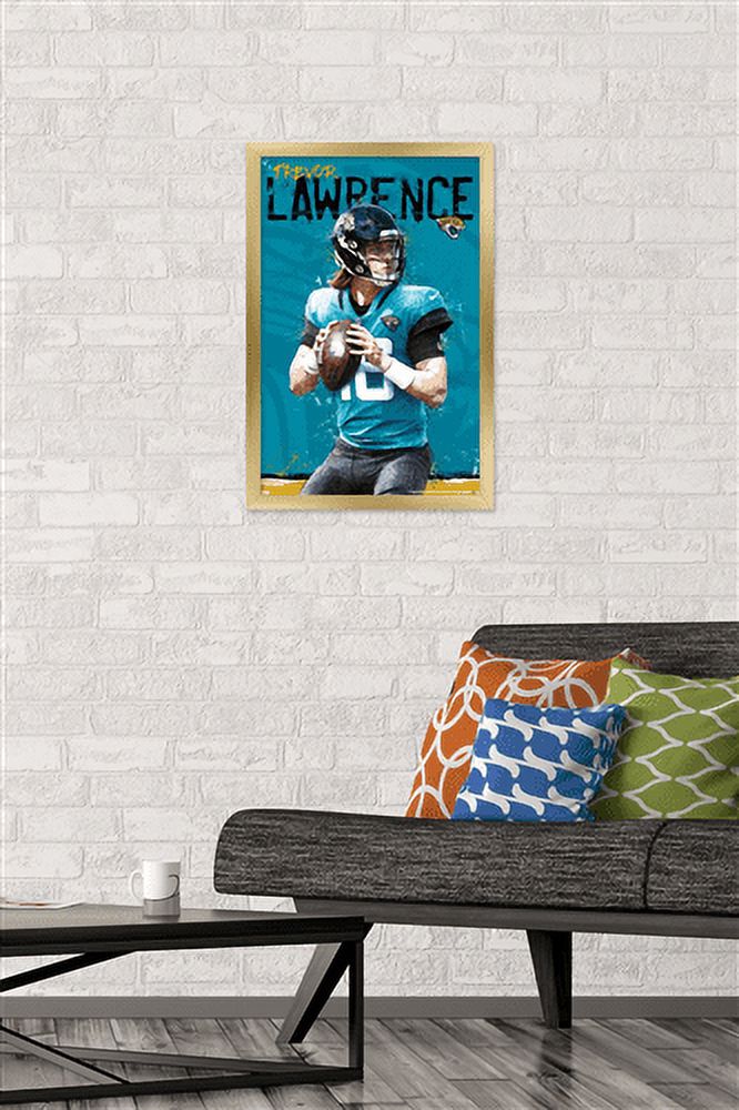 NFL Jacksonville Jaguars - Trevor Lawrence 21 Wall Poster, 14.725" x 22.375", Framed