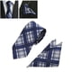 thumbnail image 1 of Corbatas Para Hombre, Cuadrícula De Durabilidad Material Combinación Perfecta Uso Fácil Conjunto De Corbata Para Hombre Con Pañuelo De Bolsillo Para Corbatas De, 1 of 7