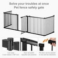 thumbnail image 3 of 5 Panel Baby Playard Gates, Baby Playpen Heavy Duty Metal Gate Pet Fence Safe Barrier, Removable and Adjustable, 3 of 6