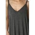 thumbnail image 5 of TheMogan Women's Casual V-Neck Draped Jersey Cami Long Maxi Dress W Pocket Summer Beach Charcoal 1X, 5 of 6