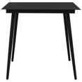 thumbnail image 3 of vidaXL 3 Piece Garden Dining Set Cotton Rope and Steel Black, 3 of 5