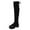 Black, variant on Women's Over-The-Knee Boots Thick Soled Knee High Boots for Fall/Winter - Stretch Slim Fit Style Plus Sizes
