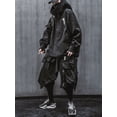 thumbnail image 6 of Niepce Inc Japanese Streetwear Kanji Black Men's Techwear Jacket, 6 of 9