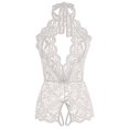 thumbnail image 4 of Summer Savings Clearance Bodysuit for Women Teddy Underwear Open Crotch Jumpsuit Lace Sexy Lingerie for Curvy Women, 4 of 9