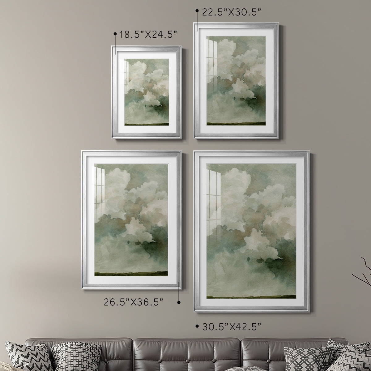 Wexford Home Coming Rain I Premium Framed Print, 18.5" x 24.5" - Ready to Hang, Silver (Set of 2)