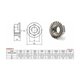 thumbnail image 5 of Tuercas de seguridad con brida hexagonal M6 de acero inoxidable 304 (paquete de 50), 5 of 5