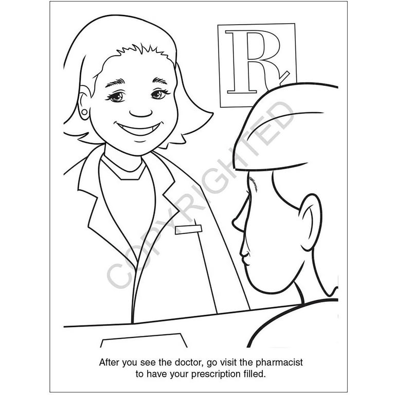 Personalized Coloring Book - My Visit To The Pharmacy