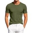 thumbnail image 2 of HAOTAGS Men’s Athletic T-Shirt Breathable Mesh Short Sleeve Running Shirts Moisture-Wicking Lightweight, with Pocket Crew Neck Tops Army Green Size 3XL, 2 of 10