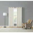 thumbnail image 4 of (2 pack) Eclipse Corte Solid Blackout Curtains, Set of 2, 84 Inch Long Blackout Curtains, 37" W x 84" L, White, 4 of 11
