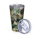 thumbnail image 2 of 16oz Tumblers Classic Camo Green Black Pattern Stainless Steel Vacuum Insulated Double Wall Travel Tumbler Cups Mug with Lid and Straw,Cleaning Brush for Coffee,Tea, 2 of 4