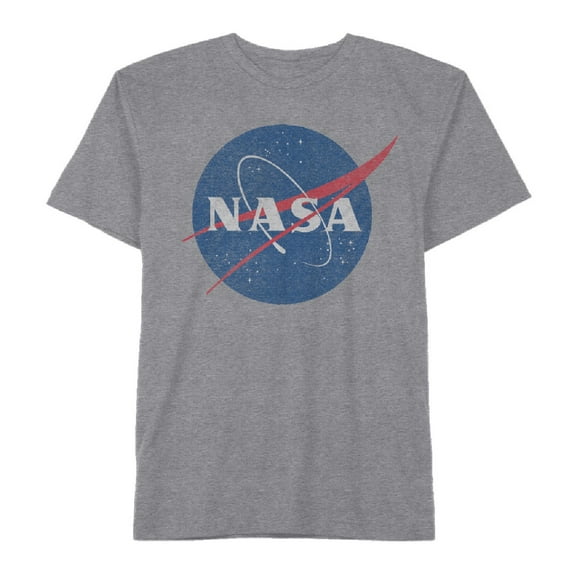 NASA Boys Crew Neck Short Sleeve Graphic T-Shirt (Heather Grey)