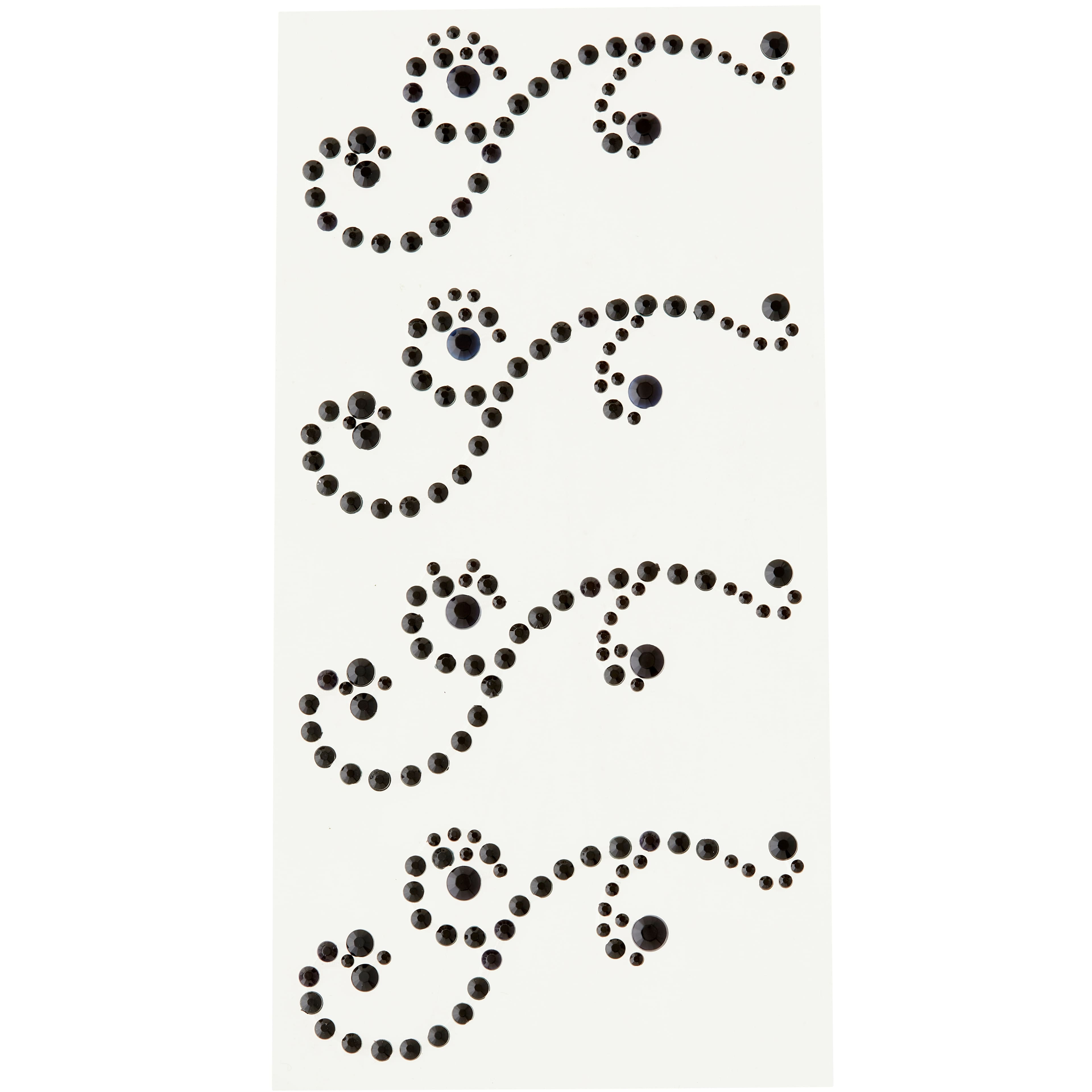 MICHAELS Bulk 12 Packs 4 ct. (48 total) Black Swirl Flourish Adhesive