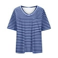 thumbnail image 4 of Womens Summer Tops Casual Cotton T Shirts Loose Fit Womens Summer Shirts with Sleeves, 4 of 7