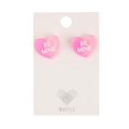 thumbnail image 1 of Be Mine Heart Lucite Stud Earrings, 1 of 2