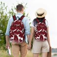 thumbnail image 6 of Balery Christmas Buffalo Plaid Vintage Canvas Backpack for Men and Women - Large Capacity, Durable Travel Laptop Bag for School, Work, Hiking, and Outdoor Activities, 6 of 7