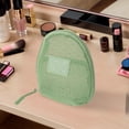 thumbnail image 5 of Bolsas de maquillaje de malla de mano únicas 1 Pc de poliéster verde matcha 4.92in, 5 of 5