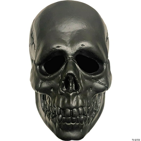 Black Skull Mask Vinyl Adult Scary Halloween Costume Prop Cosplay Party