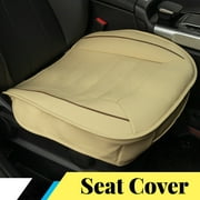 XUKEY Car Front Seat Cover Beige Cushion PU Leather Single Seat Protector Pad Breathable Universal