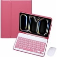 thumbnail image 1 of Adecuado para iPad Pro 11 M5 2025 (A3358/A3359/A3357), Funda con Teclado y mouse (Rojo Rosado), 1 of 5
